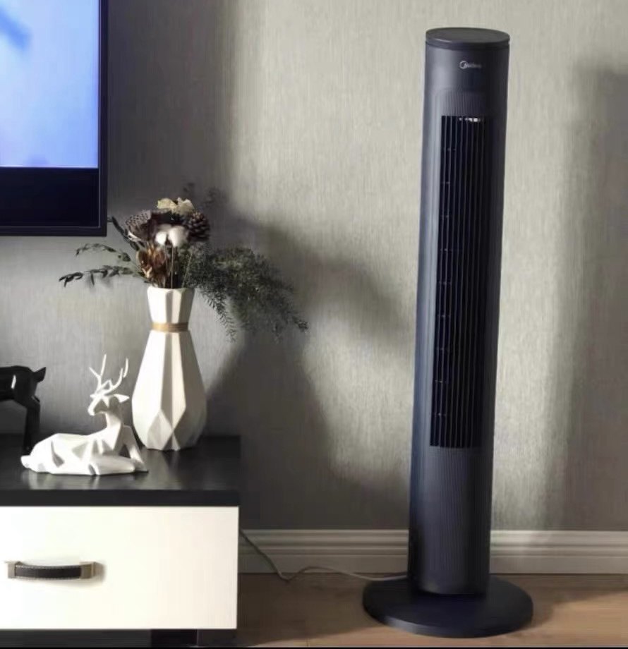 美的塔扇家用静音大风力遥控立式定时摇头无叶落地电风扇ZAF09MR